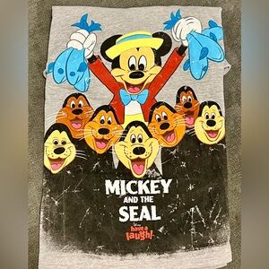 NWOT Mickey & the Seal Youth Graphic T-Shirt Disney Parks World Land Retro Tee